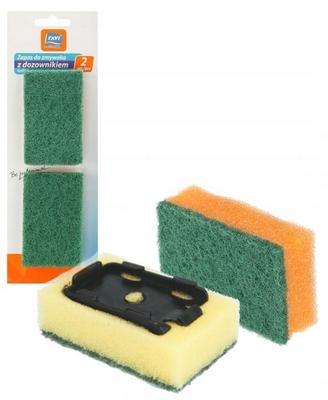 Kitchen Sponge Refill with Dishwashing Dispenser, 2 Pieces