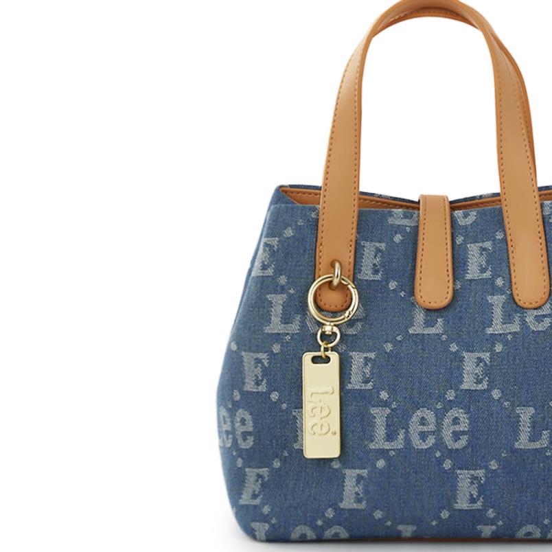 New Lee Fabric Bucket Bag, Portable Crossbody Bag, Shoulder Bag Women's Dark Blue LE250107M