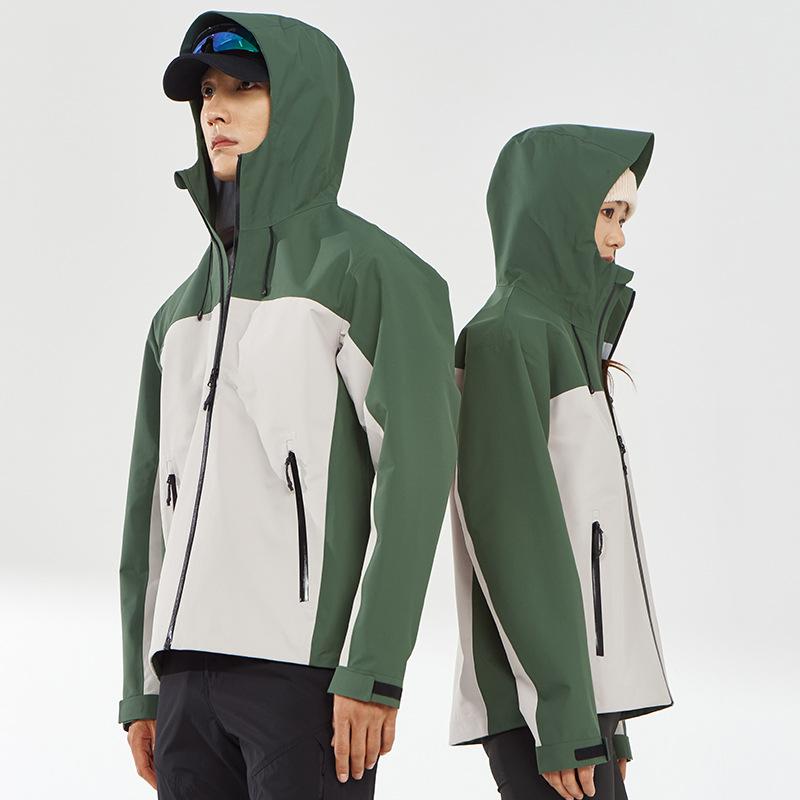 Hard Shell Jacket Men's Outdoor 20000 + Waterproof and Windproof Pressure Glue Single Layer Light and Wet Steam Jacket Mountaineering Suit