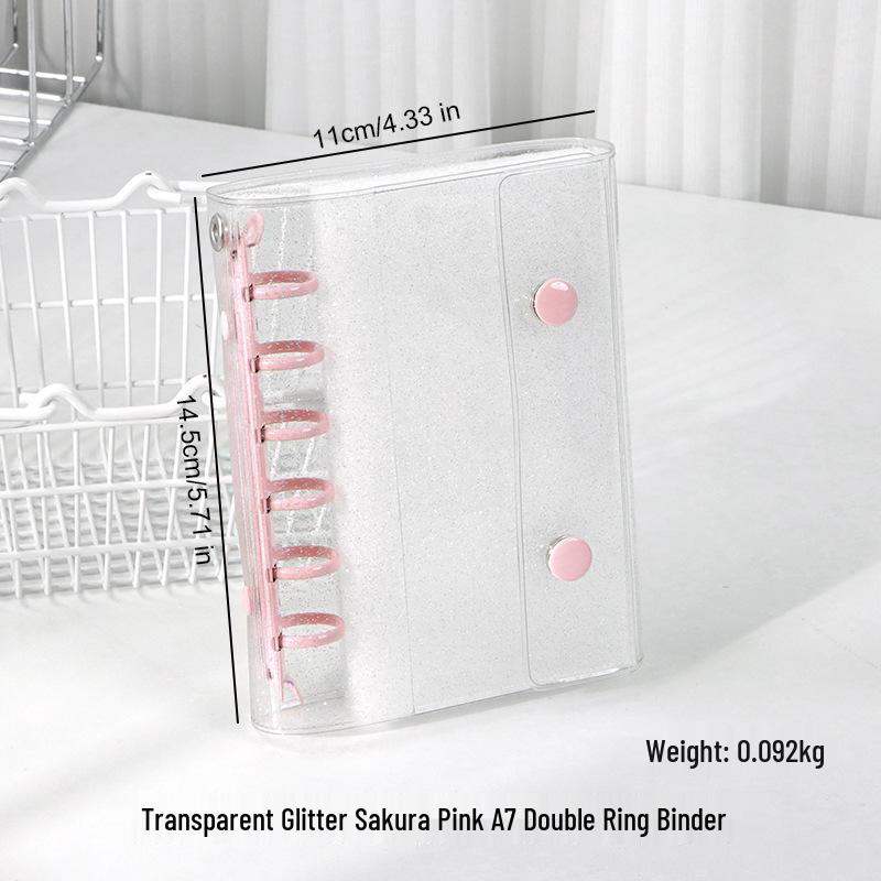 M5 Transparent PVC Binder Cover for A6/A7 Photocards & Stickers