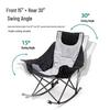 Portable Outdoor Rocking Chair with Canopy