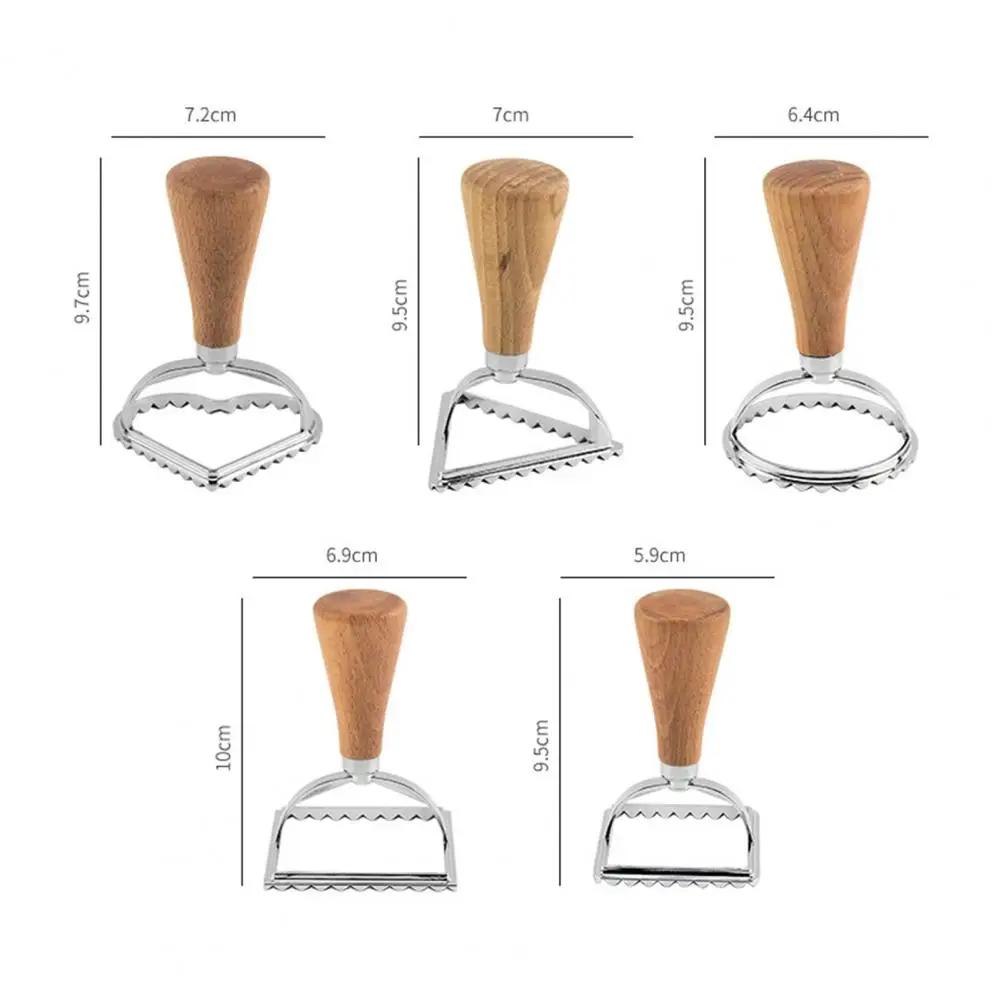 Cutter Pasta Maker Mold with Wooden Handle Kitchen Attachment for Making Pasta Dumplings Ravioli Lasagna Pierogi and More