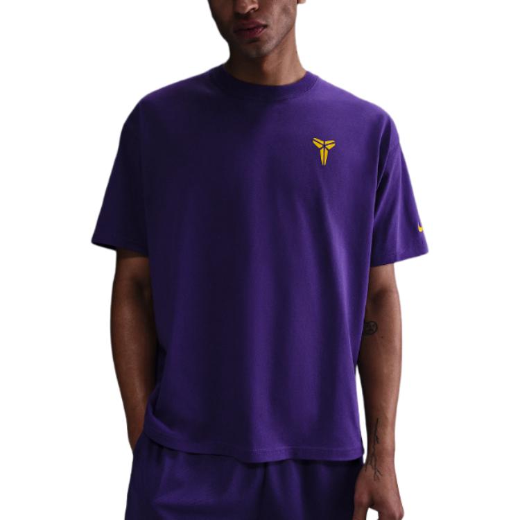 

Nike Printed Pattern Crew Neck Short Sleeve T-Shirt Men Tops Purple HJ3318-504 L