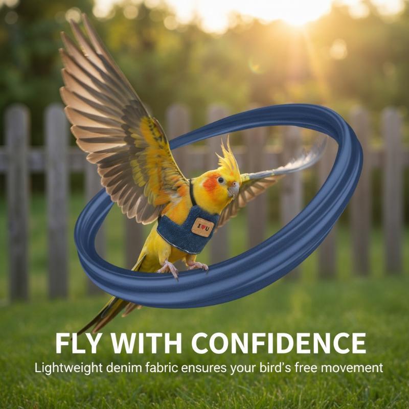 Escape Proof Parrot Harness Comfortable Training Rope for Birds Adjustable Vest Outdoor Exercise and Safety