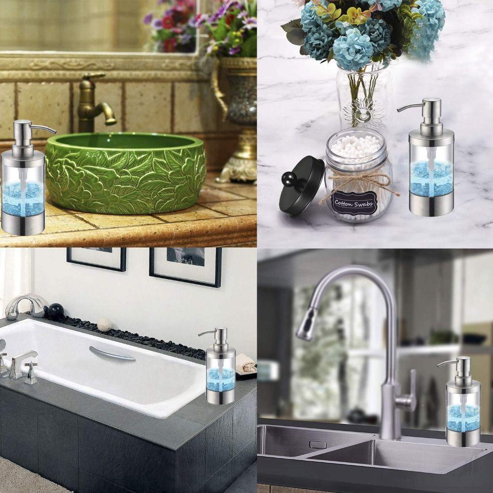 Press Type Manual Shampoo Dispenser 304 Stainless Steel Shower Gel Dispenser  Kitchen Supplies