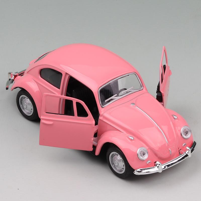 Klassischer 1967 Volkswagen VW Classic Beetle Bug Vintage Maßstab 1:36 Druckguss-Metall-Rückziehauto-Modellspielzeug für Geschenk/Kinder