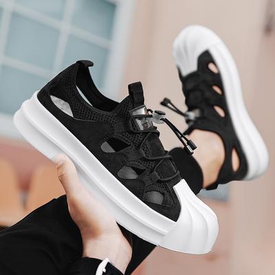 Sommer atmungsaktive Herrensandalen Sportstil hohle dicksohlige Mesh-Schuhe Mode Streetstyle lässige Zehentrenner