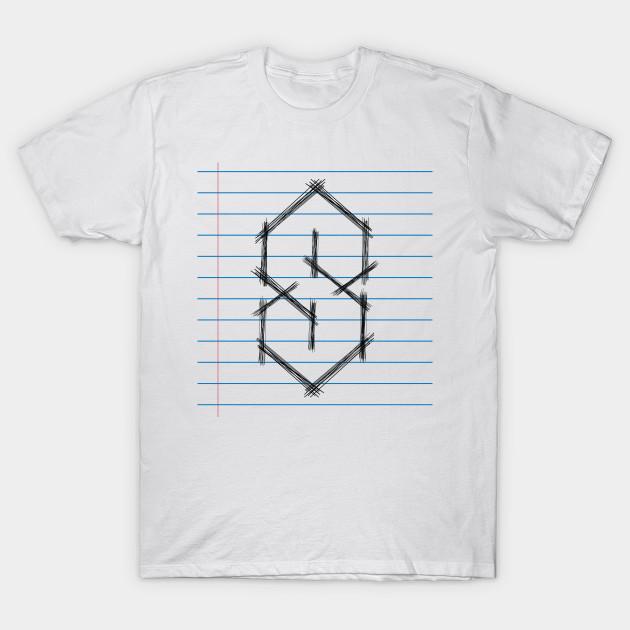 

Men Black Print T-shirt Universal Cool Point S Doodle 90S Kids Middle School Meme No-Cut Transfer Paper Print Cotton Tshirt S белый