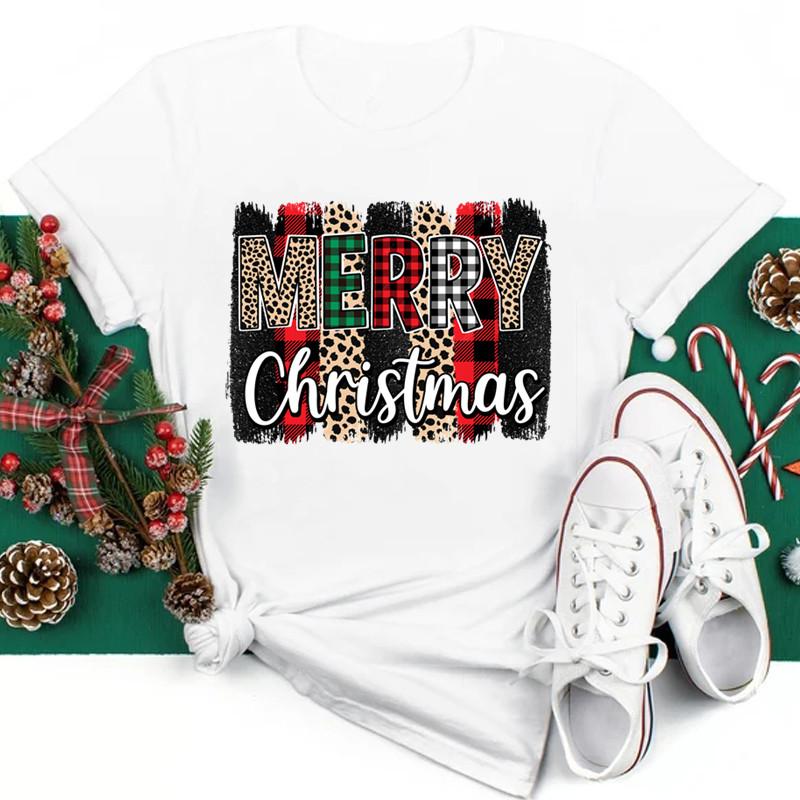 Just A Girl Who Loves Christmas Print Women Tshirts Cute FeUnisex Christmas Clothes New Year Party Tshirt
