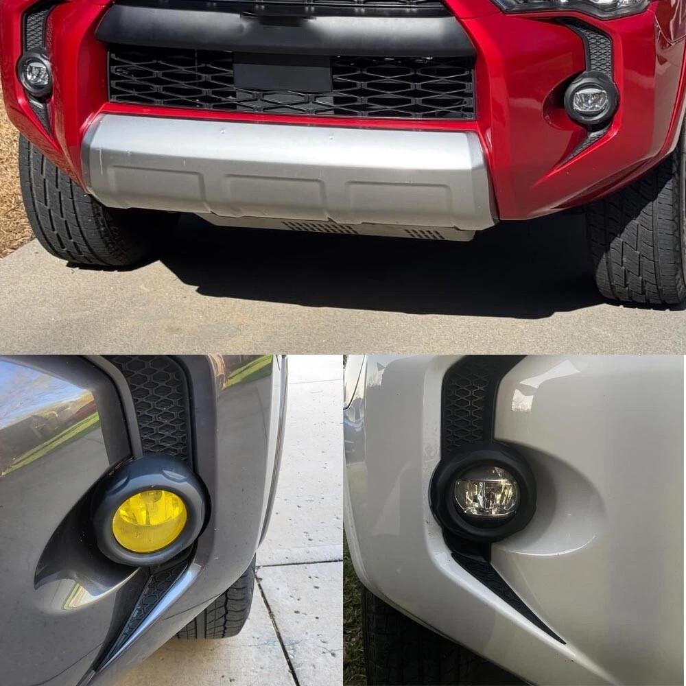 Front Fog Light Fang Decals Bumper Grill Trim Fit For Toyota 4Runner 2014-2024
