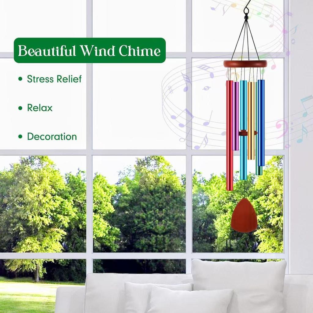 37in Classic Metal Wind Chime - Memorial & Outdoor Decoration Gift