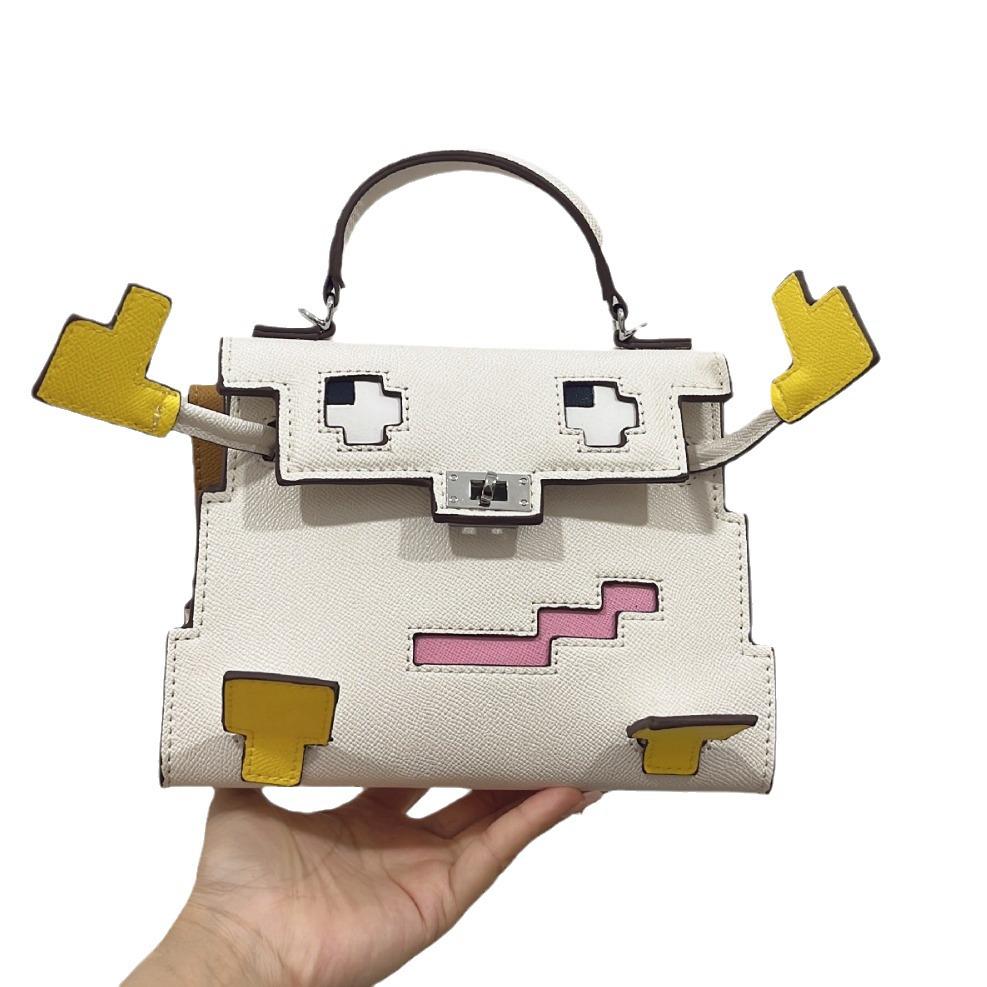 Retro mozaiková barevná Kelly kabelka přes rameno pro ženy