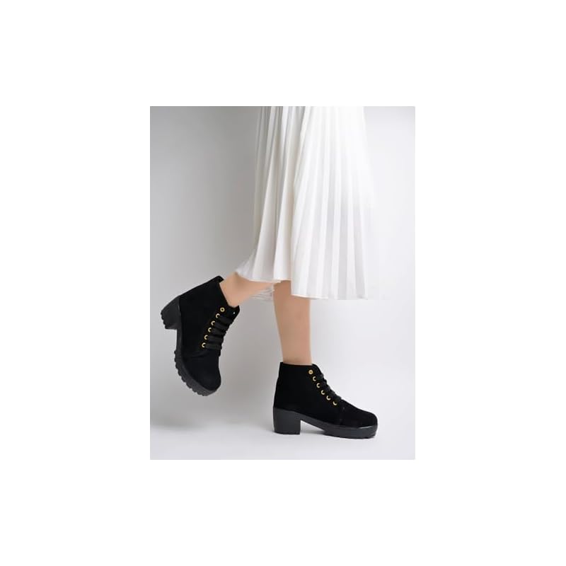 Shoetopia Girls Boot-Msd Black Ankle Boot - 4 Uk (Girls-Boot-Msd-Black) 4 UK чёрный