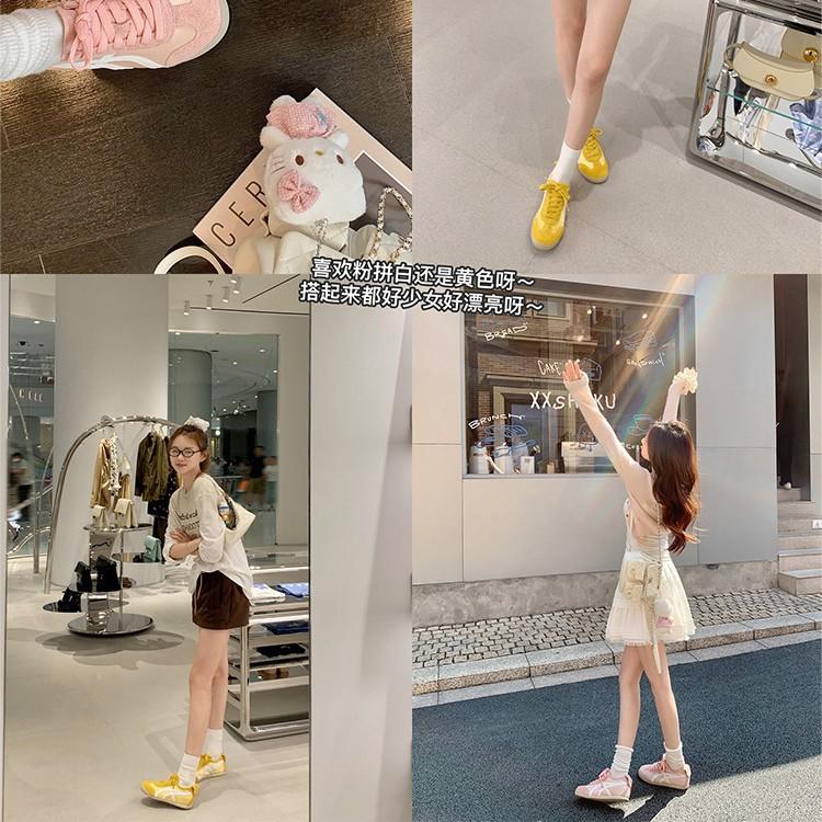 4.5Cm soft collapse~ Su Yinyin same inner height increase silk color matching heel Forrest Gump shoes casual shoes women's German training shoes