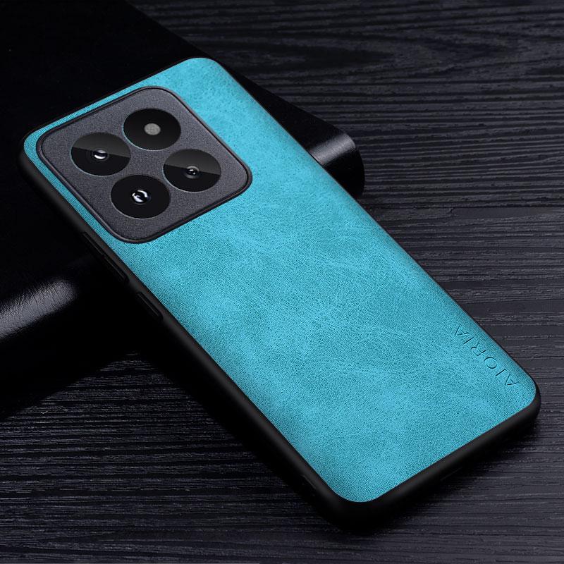 Premium PU Leathe Phone Case for Xiaomi 14 Ultra Pro Scratch-Resistant Solid Color Cover for Xiaomi 14 Ultra Case