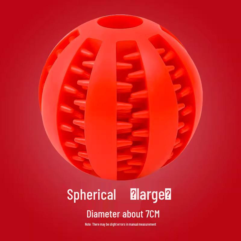 Gumowa piłka molowa dla zwierząt domowych - Odporna na ugryzienia zabawka dla psa do czyszczenia zębów i zużycia energii (Mały/Średni/Duży, z Dźwiękiem)