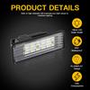 2pcs LED License Number Plate Light Canbus For Peugeot 406/407/508/607 Citroen Berlingo/C2/C3/C4/C5 II/C6/C8 Car Accessories