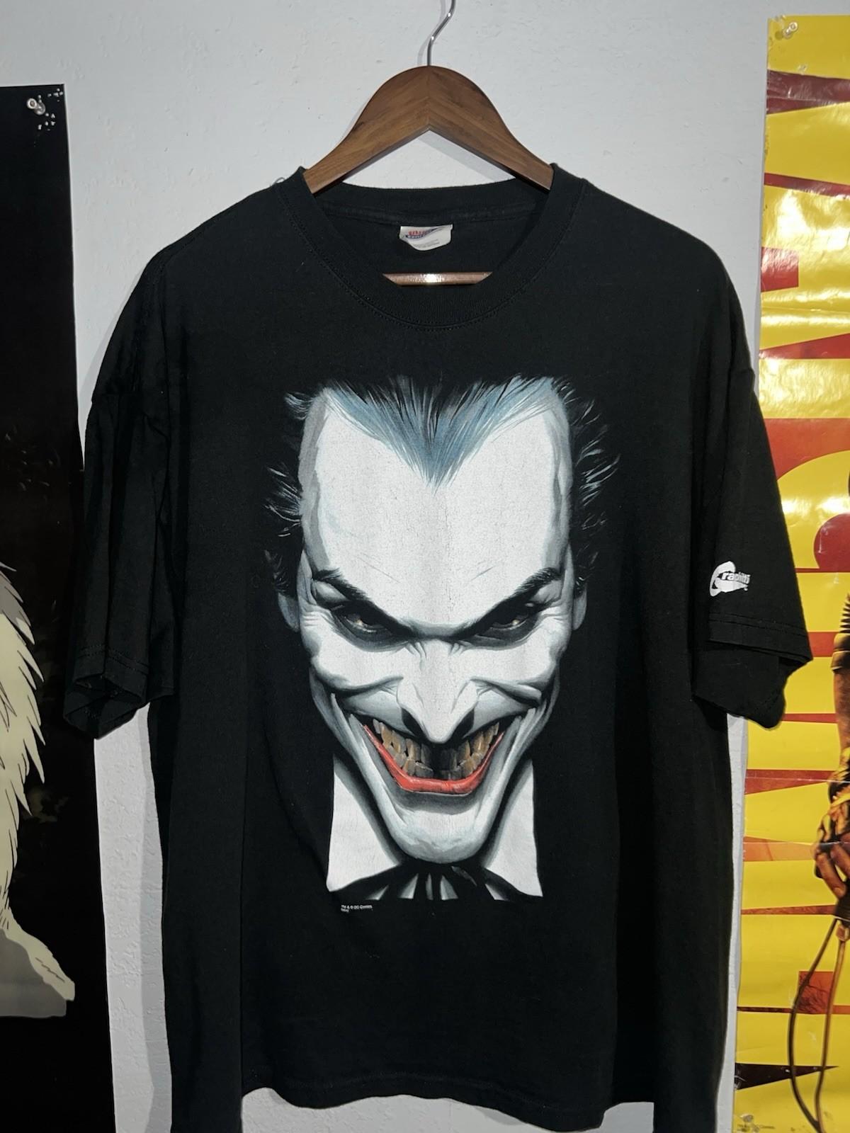 vtg 90s Joker Dc Comics Alex Ross Art Tee XL Kubrick Movie Promo Batman Villain Unisex T-Shirt XXXXL