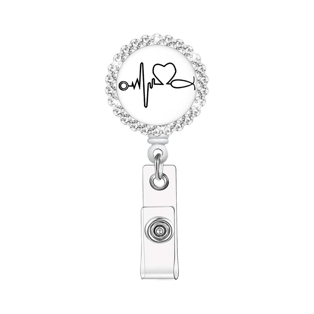 Retractable Badge Holder Stylish Id Holder Clip Badge Reel Retractable Resin Badge Reel For Workplace Security Id Access