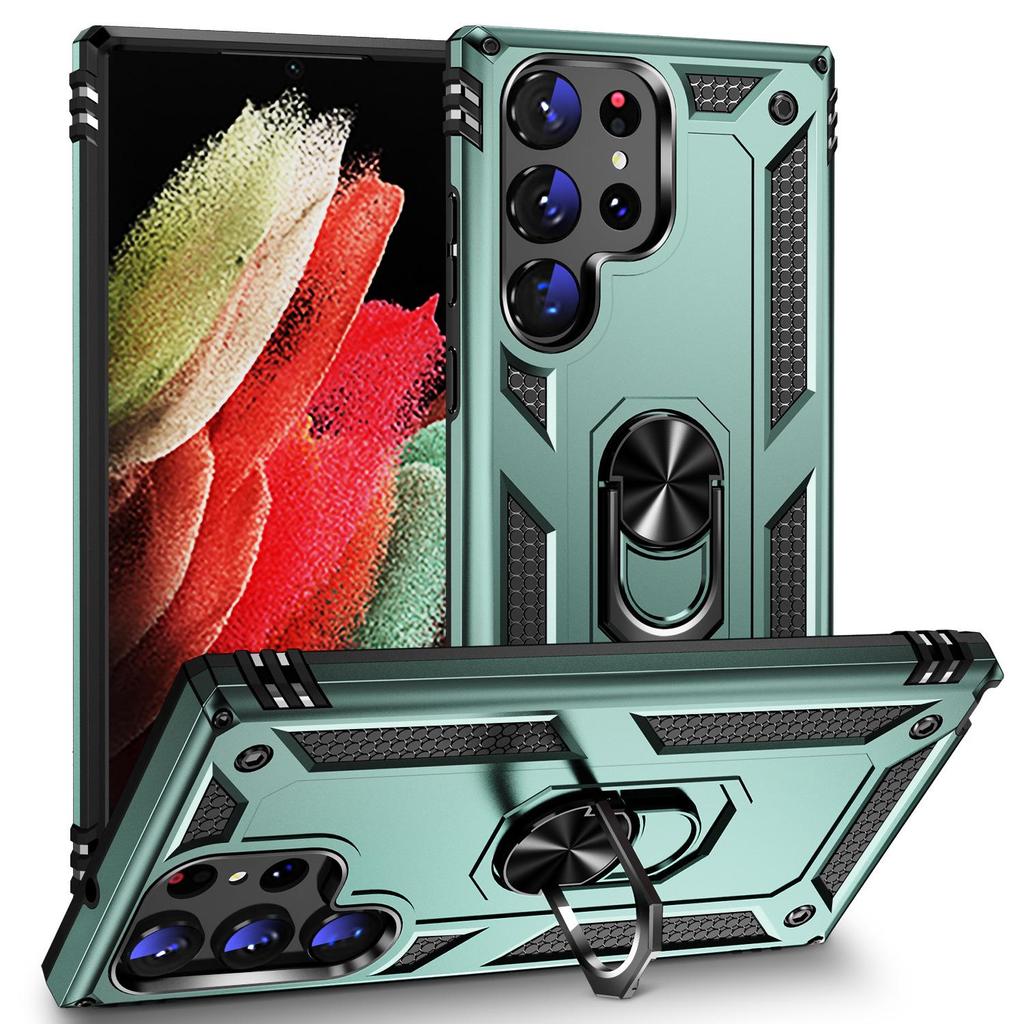 Compatible Samsung Ultra Military Armor Phone Case: S26, S25, S24 Stand with Drop-Proof Protection