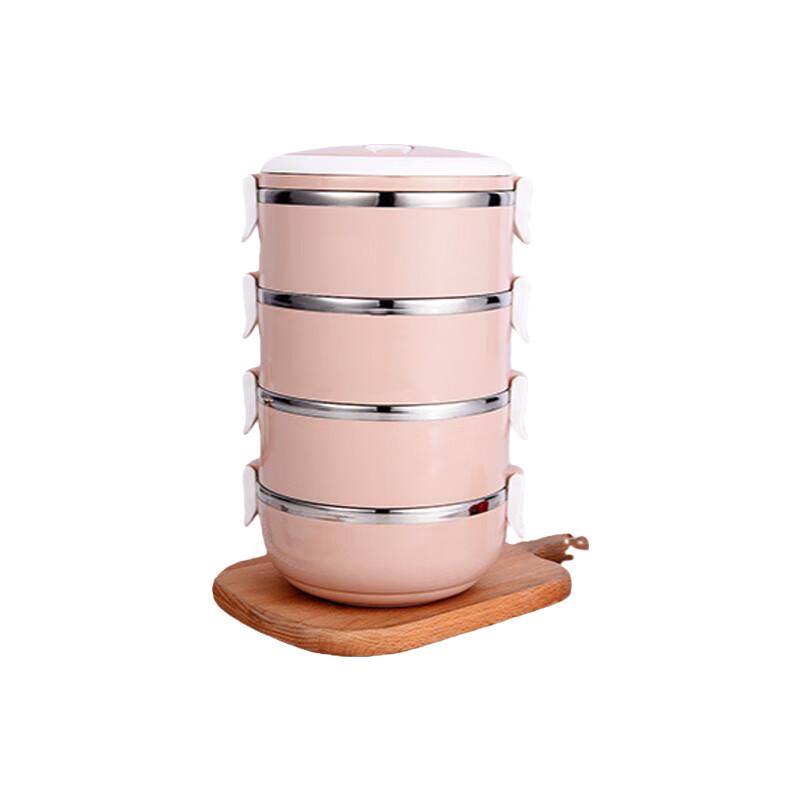 Shengjia Stainless Steel Insulated Round Lunch Box Four-layer