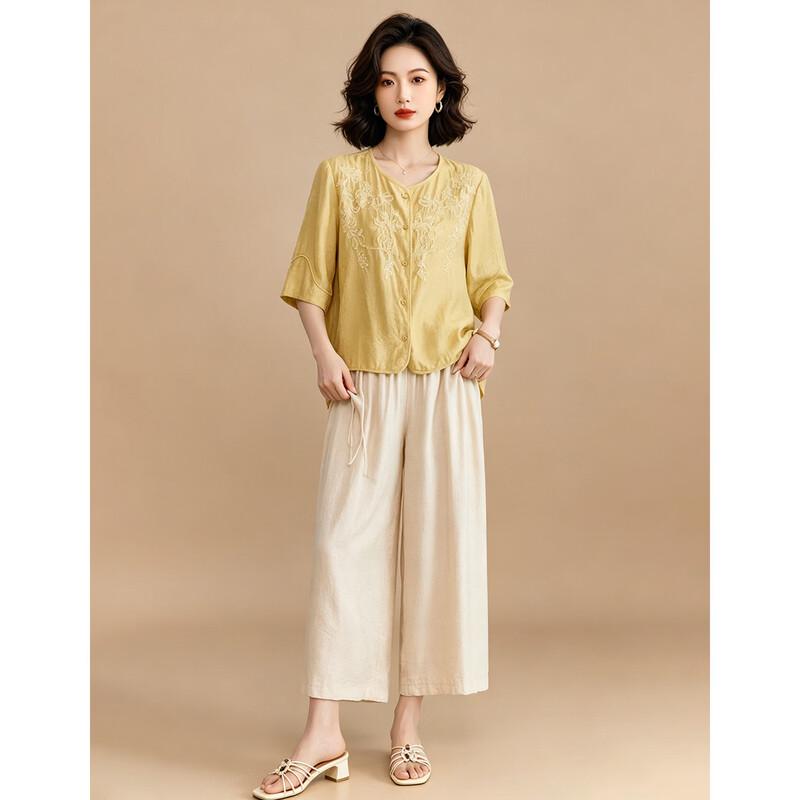 EST+II Women's Embroidered Two-Piece Set