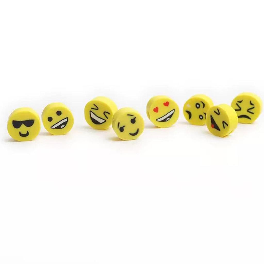 Handmade Smiley Face Soft Clay Beads for Jewelry - DIY Necklace, Bracelet, Earrings, 100 pcs