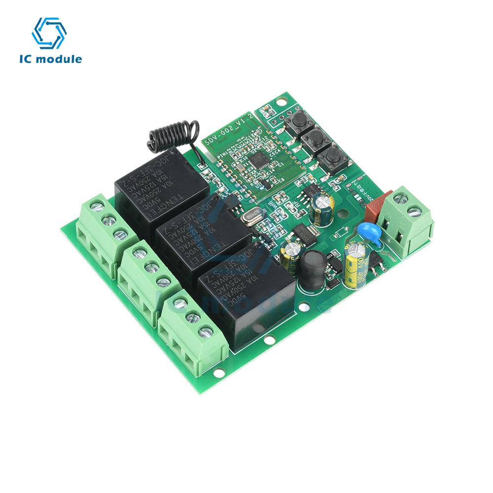 3-Kanal Smart-Relais 90-260V AC/5-32V DC WiFi Bluetooth 433MHz RF-Steuerung für IoT/Hausautomation