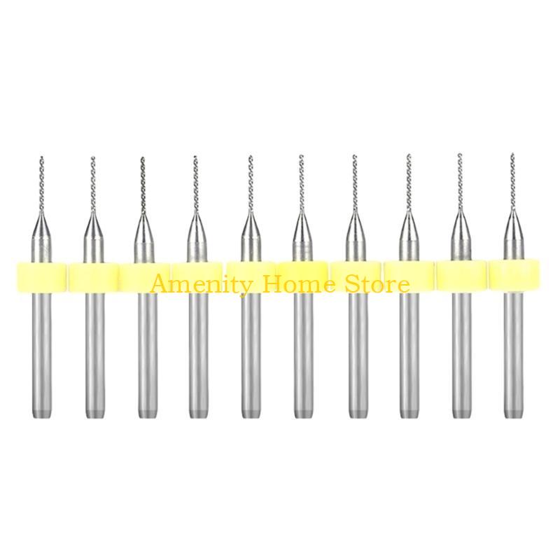 F26C Set of 10 PCB Drill Bits High Wear Resistance for Computer Numerical Control Machines and High Precise