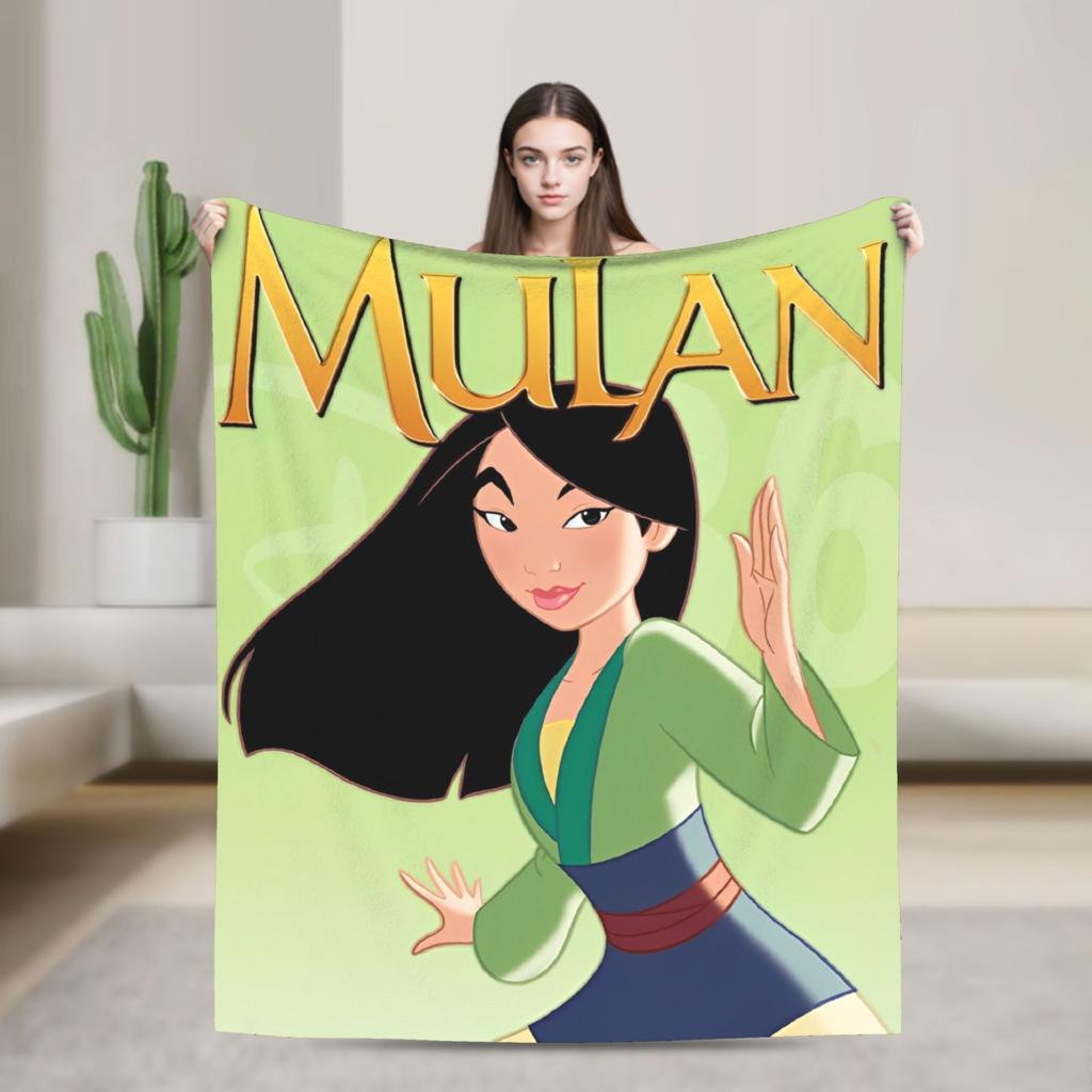 Mulan Cartoon Blankets  Airplane Travel Flannel Throw Blanket For Outdoor Soft Warm Custom Quality Bedspread Birthday Gift