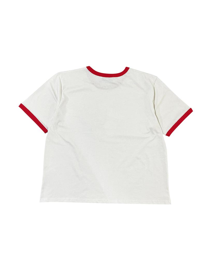 SK8ER ROCK Collage Star Ringer T-Shirt ((Ivory))