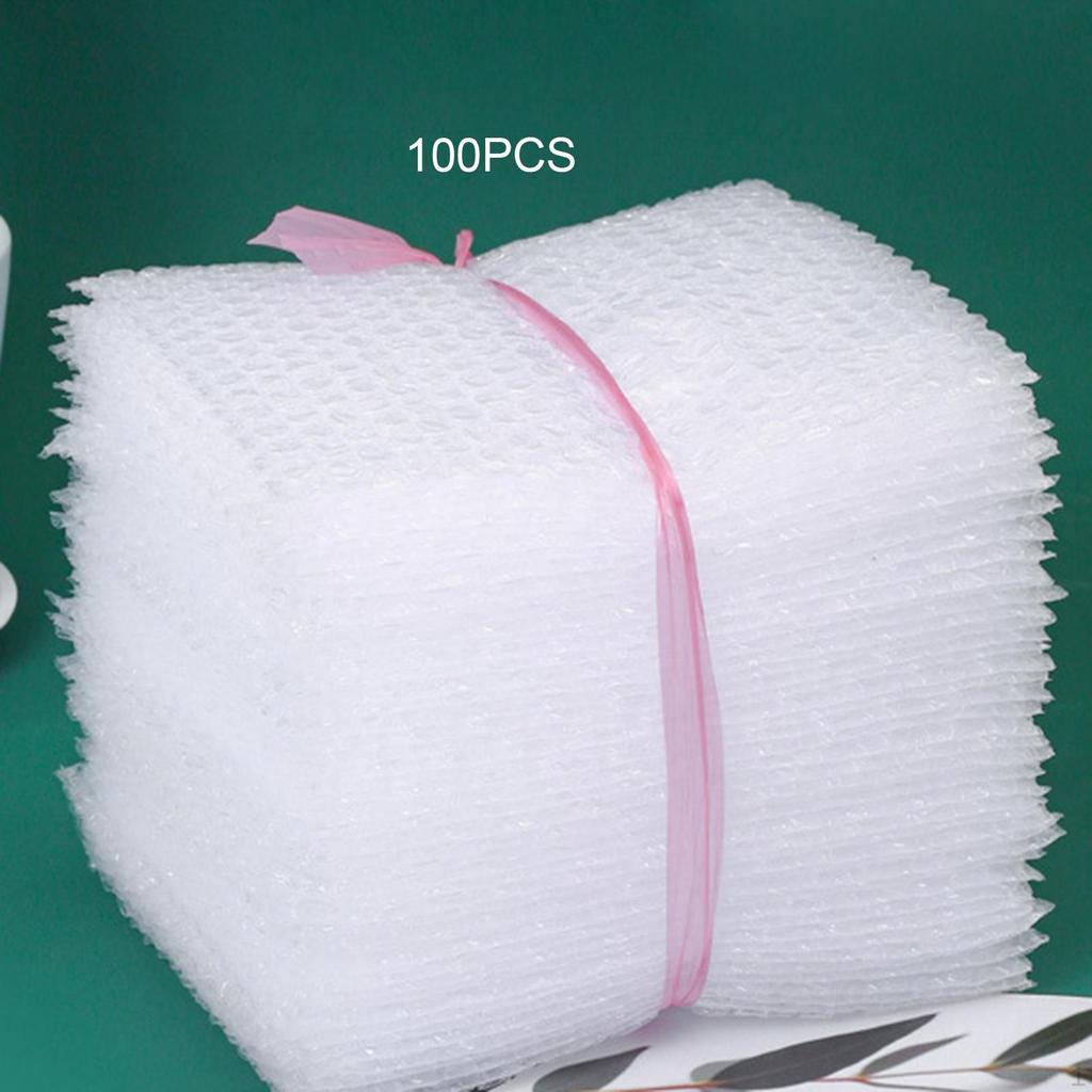 100 Pieces Bubble Wrap Cushioning Waterproof Clear Out Bags for Packaging, Plates,