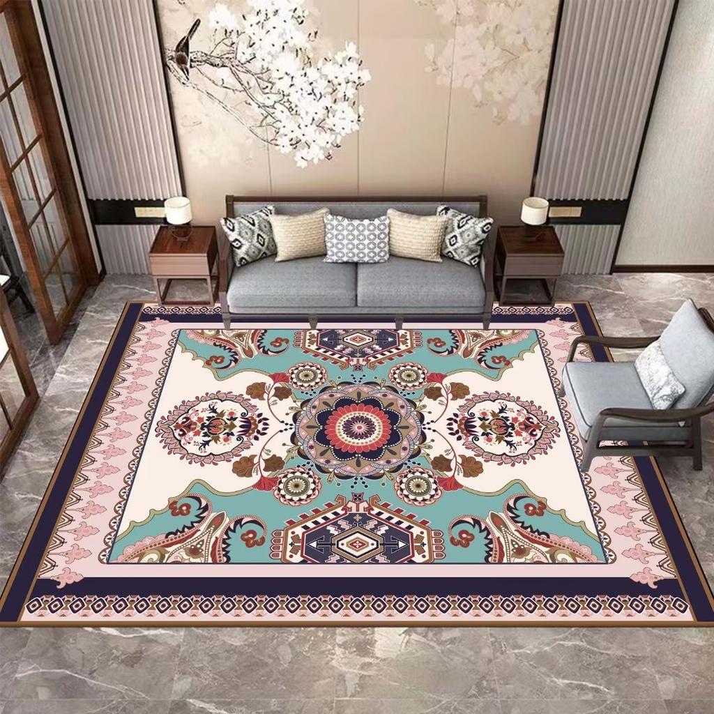 Luxury Marble Carpet Living Room European Style High-grade Non-slip Soft Large Rugs Bedroom Decoration Bedside Plush Floor Mats