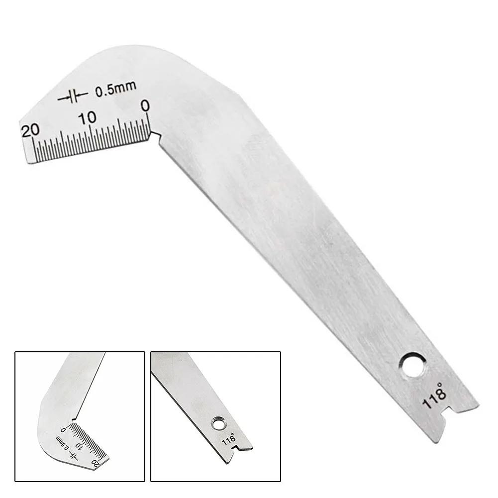 Jauge d'angle résistante à l'usure Jauge d'inspection d'angle Affûtage Foret 118 degrés Acier inoxydable de haute qualité