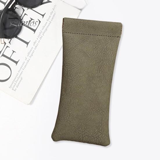 2 Pcs Sunglasses Pouch Soft Auto-Closing Stylish Case Faux Leather Anti-Scratch Lining Compact Glasses Bag Microfiber Screen Cleaning Bag