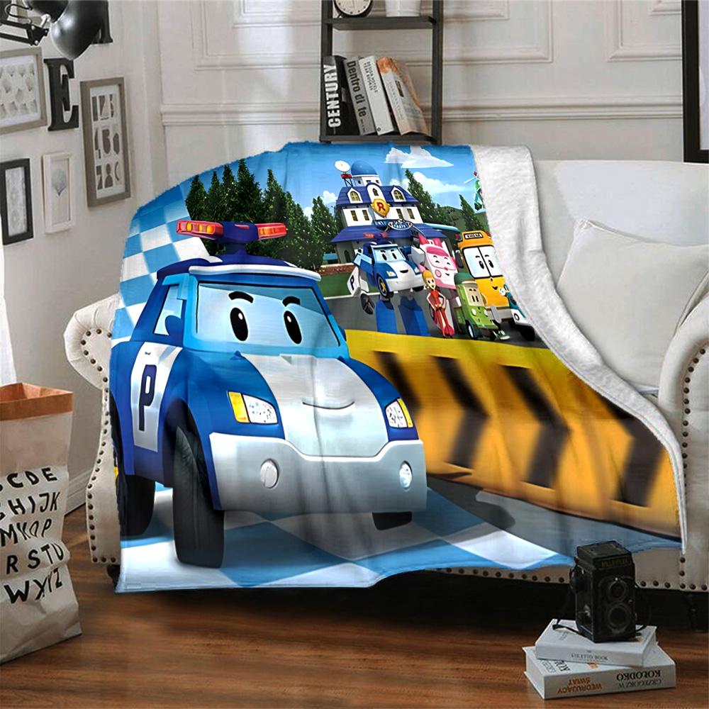 1pc Cars Adventure Flannel Blanket for Super Soft Cute Comfort Blanket for Travel Bedding Couch Sofa Blanket Y73064