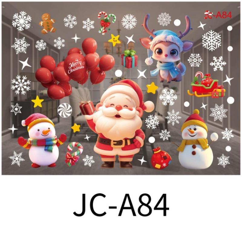 Christmas Window Decoration Stickers Merry Christmas Wall Stickers Window Glass Merry Christmas Home Decoration Happy New Year Stickers