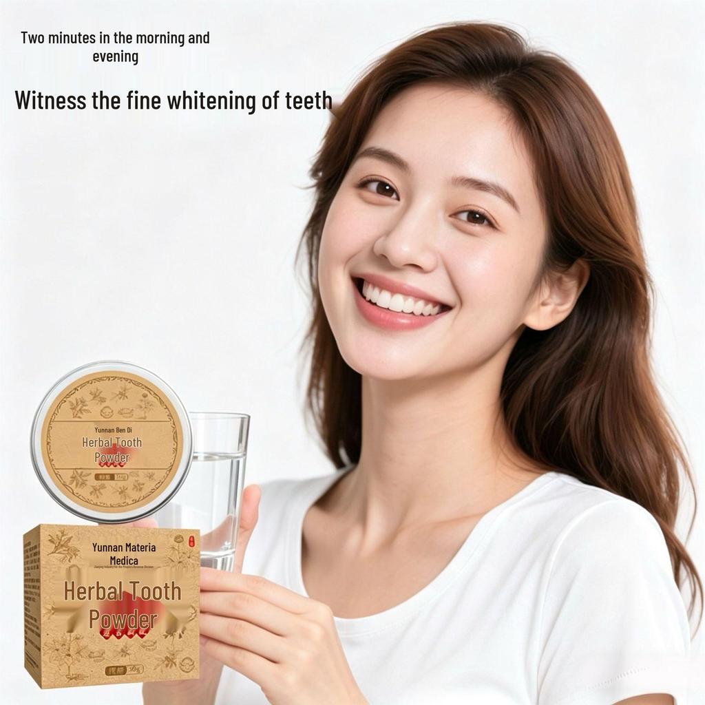 Yunnan Herbal Tooth Powder: Stain Remover, Freshens Breath, Cleans Teeth, Gum Care