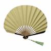 Cotton Linen Cloth Folding Hand Fan Solid Color Handheld Fan Retro Mini Shell Fan  Dance Props