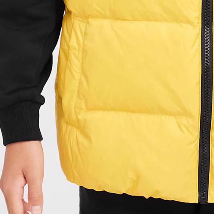 Nike Daunenweste Sport Reißverschluss Lässig Warm Entendaunen Kinderwesten Gelb HV1602-777