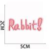 Little White Rabbit Embroidery Cloth Sticker Clothes Bag Decoration Patch Sticker Full Embroidery Craft Cake Computer Embroidery Label Embroidery Stic
