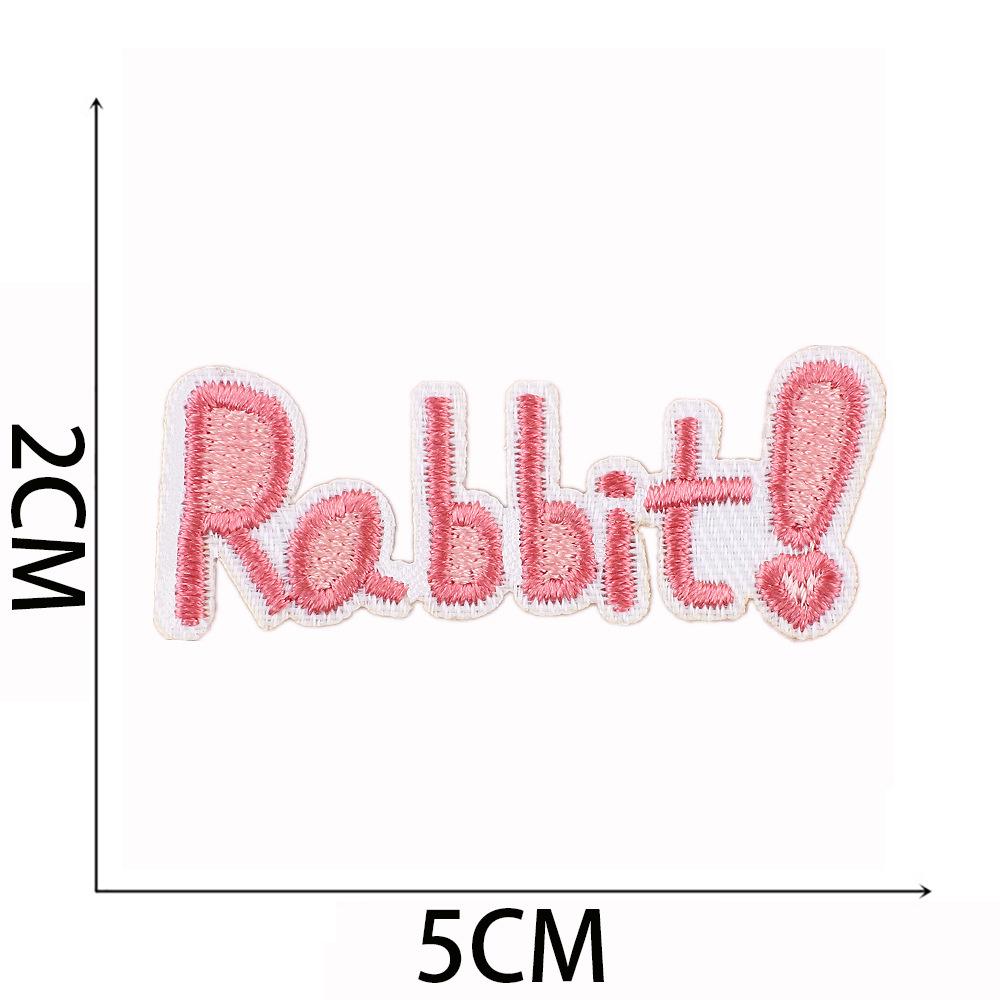 Little White Rabbit Embroidery Cloth Sticker Clothes Bag Decoration Patch Sticker Full Embroidery Craft Cake Computer Embroidery Label Embroidery Stic