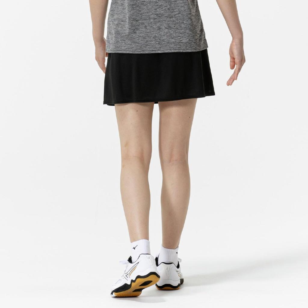 Table Tennis Size 82JBC220 Skirt, Moisture-Wicking, Quick-Drying, Women's, Black, L,