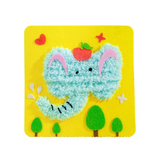 1/7/10Pcs Christmas Handmade DIY Material Bag Easy to Operate Embroidered Doll Set with Cartoon Animal Pattern Sewing Craft Kit