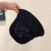 Bucket Hat Women's Spring and Summer Plain and Versatile Fashion Bucket Hat Hollow Face Small Temperament Knitted Basin Hat