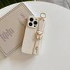 Compatible with Apple 16 Pro Max Case, Apple 14 Plaid Weave, 13 Bear Wrist Strap, 11 Protective Case, Women's 12 Case.