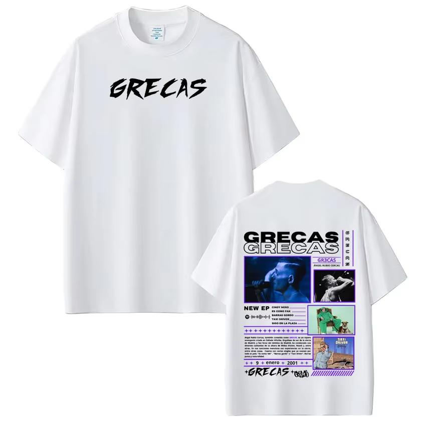 Rapper Grecas Album Tour Graphic Tees Men Women Hiphop Tshirts Shortsleeved Casual pure Cotton Punk Casual Tshirts