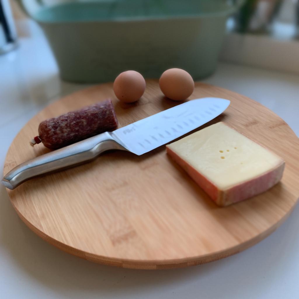 Bamboo Rotary Pizza Cutting Board 35 Premium