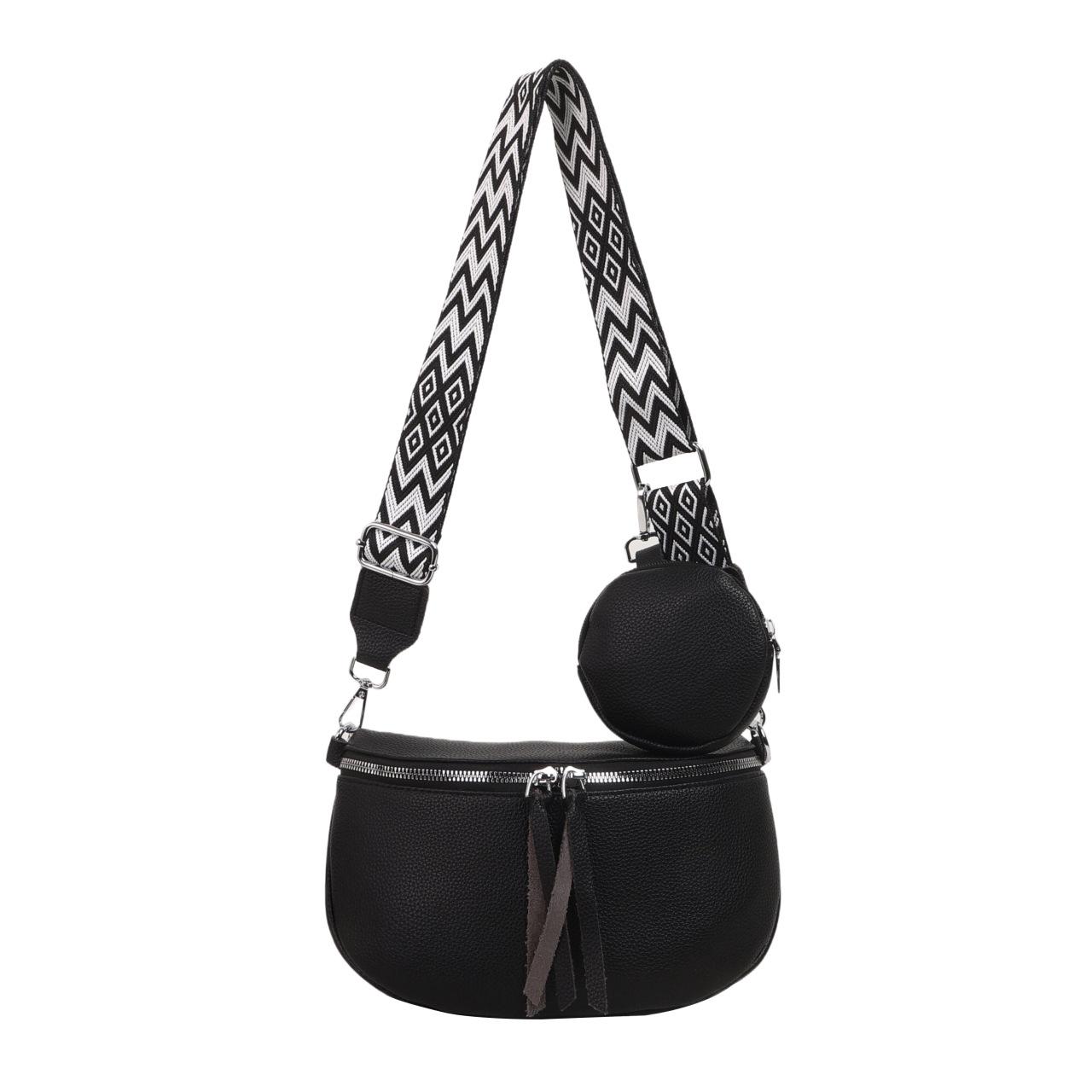 

2025 Trendy Women s Fashion Saddle Bag with Wide Shoulder Strap