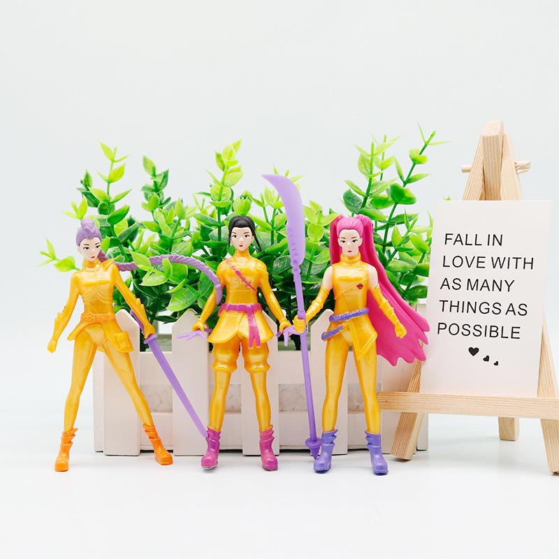 In Stock Anime 8pcs Kpop Demon Hunters Figure Model Toy Cartoon Gaming Peripherals Desk Decoration Collection Christmas Gift